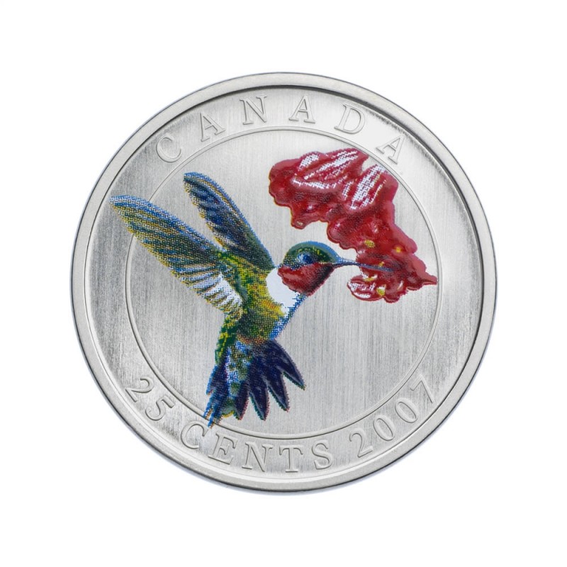 2007 Canadian 25-Cent Birds of Canada #2: Ruby-Throated